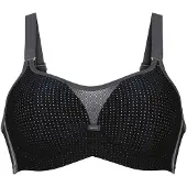 Anita Sport-BH "Sport BH mit Bügel performance wireX", Damen, Gr. 90, Cup D, schwarz (schwarz, anthrazit), Stoff, Obermaterial: 55% Polyamid PA. 23% Polyester PES. 22% Elasthan EL., BHs Sport-BH