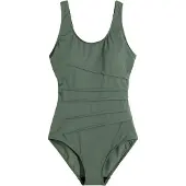 Bonprix Badeanzug verschiedene Größen, Shape-Design mit Zierfalten, sportlicher Stil