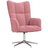 vidaXL Relaxsessel Rosa Samt