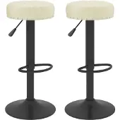 vidaXL Barhocker 2 Stk. Creme Samt