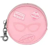 KARACTERMANIA Barbie Runde Geldbörse mit Reißverschluss, Innenfutter und Ring 8,7x8,7x2,3cm
