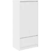 vidaXL Schrank mit Schublade Weiß 55,5x34x119,5 cm Holzwerkstoff