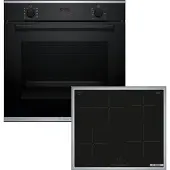 Bosch HBD435FH63 (HBA234BB3+PIF64KBB5E), Zonen-Induktionskochfeld, 4 Zone(n), Glaskeramik, Schwarz, Berührung, 58,3 cm