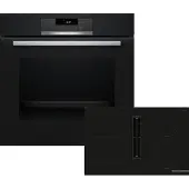 Bosch HBD271FB87 (HBA171BB3+PVS811B16E), Zonen-Induktionskochfeld, 4 Zone(n), Schwarz, Berührung, 80,2 cm, 52,2 cm