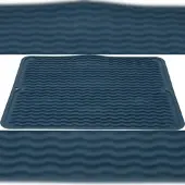 Koopman International BV Abtropfmatte Geschirrtrocknung Geschirrmatte Gummimatte 40x30cm Blau
