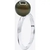 ATELIERS SAINT GERMAIN Armreif-Ring, echte Tahiti-Zuchtperle, rund, 8–9 mm – Weißgold