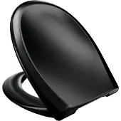 LUVETT WC-Sitz C770 Schwarz oval mit Absenkautomatik