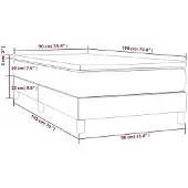 vidaXL Boxspringbett mit Matratze Dunkelblau 90x190 cm Samt