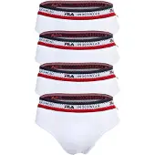 FILA Slip "Slip 4er Pack", Herren, Gr. XXL, weiß, Obermaterial: 95% Baumwolle CO. 5% Elasthan EL., Unterhosen Slip