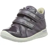 Ecco Mädchen Sneaker violett mit Klettverschlüssen, gepolstertem Einstieg und weißer Laufsohle