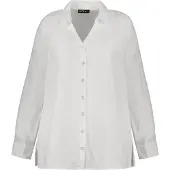Ulla Popken Hemdbluse in offwhite | Gr.: 50-52