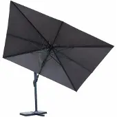 Osoltus Ampelschirm Grande KOS Alu mit Kurbel 400x300 cm axial schwenkbar Grau