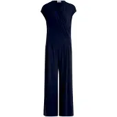 Vera Mont Jumpsuit "Jumpsuit in 7/8 Länge", Damen, Gr. 44, EURO, blau (night sky), Obermaterial: 95% Polyester PES. 5% Elasthan EL., Overalls Jumpsuit