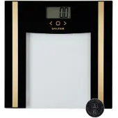 Salter Scales SA00550BGCFAS Glass Analyser Bathroom Scale Black/Gold