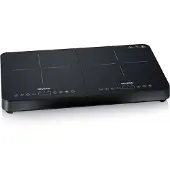 Severin DK 1027, Schwarz, Arbeitsplatte, 58 cm, Zonen-Induktionskochfeld, Glaskeramik, 2 Zone(n)