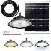 Luxula LED Solar-Hängeleuchte 500 lm einstellbar in warm-, neutral- und kaltweiß (CCT) schwarz IP44 dimmbar