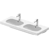 Duravit Doppel-Waschtisch D-CODE m ÜL HLB 1200x490mm weiss 1 Hahnloch