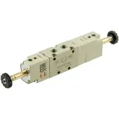RIEGLER 5/3-Wegeventil, elektropn., ext. Steuerl., Mitte belüftet, G 1/4