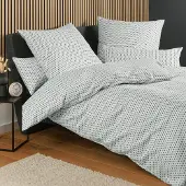 Janine Edelflanell Bettwäsche Chinchilla S 78071 155x220 cm + 80x80 cm silber