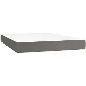 vidaXL Taschenfederkernmatratze Mittel Grau 140x200x20 cm Kunstleder