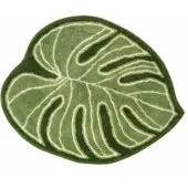 Homescapes BADEMATTE Blatt 65/80 cm, 100% Baumwolle
