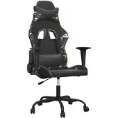 vidaXL Gaming-Stuhl Schwarz und Tarnfarben Kunstleder