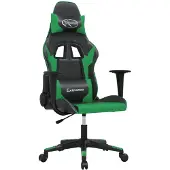 vidaXL Gaming-Stuhl Schwarz und Grün Kunstleder