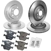 BESTPRICE Bremsscheiben + Bremsbeläge Vorne + Hinten [Hersteller-Nr. 31270916] für Toyota