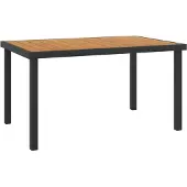 vidaXL Gartentisch Braun 140x90x74 cm Aluminium und WPC