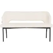 MUST Living Bank Bloom 150 cm, Bouclé Stoff, modern gepolstert, Natur, bequem für 2–3 Personen