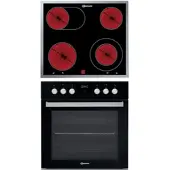 Bauknecht HI5 EP8VS2 ES + CHR 3462 IN, Keramik, 4 Zone(n), Glaskeramik, Schwarz, Berührung, 59 cm