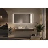Schneider GLOW D2W Spiegelschrank, 2 Türen 50/50cm, 1013x136x736mm, rundum Beleuchtung, Dim2Warm, 218.100.02.44