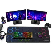 Wozinsky WPD-B800 Gaming-Schreibtischunterlage 800x300mm, wasserfest, mit Muster – Schwarz