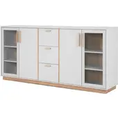 Furn.Design Sideboard "Hanno" in grau und Hickory Walnuss Kommode 204 x 94 cm