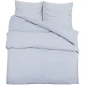 vidaXL Bettwäsche-Set Grau 135x200 cm Leichte Mikrofaser
