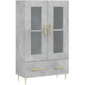 vidaXL Highboard Betongrau 69,5x31x115 cm Holzwerkstoff
