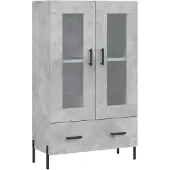 vidaXL Highboard Betongrau 69,5x31x115 cm Holzwerkstoff
