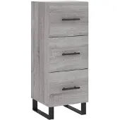 vidaXL Sideboard Grau Sonoma 34,5x34x90 cm Holzwerkstoff