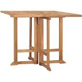 vidaXL Klappbarer Garten-Esstisch 90x90x75 cm Massivholz Teak