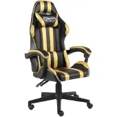 vidaXL Gaming-Stuhl Schwarz und Golden Kunstleder