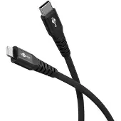 Goobay Lightning auf USB-C Supersoftes Textilkabel mit Metallsteckern, 2 m