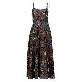 Zero Maxikleid "Maxikleid ohne Arm", Damen, Gr. 40, EURO, braun (braun, petrol), Obermaterial: 60% Viskose CV. 40% Baumwolle CO., Kleider Maxikleid