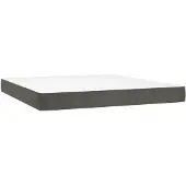 vidaXL Taschenfederkernmatratze Mittel Dunkelgrau 160x210x20 cm Samt
