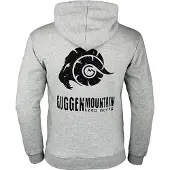 Guggen Mountain Herren Wandern Kapuzenpullover H06 mit Reißverschluss mit Logo Hellgrau
