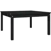 vidaXL Gartentisch Schwarz 82,5x82,5x45 cm Massivholz Kiefer