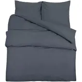 vidaXL Bettwäsche-Set Anthrazit 155x220 cm Baumwolle