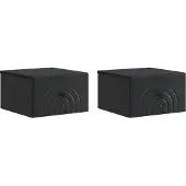 vidaXL Wandmontierter Nachttisch 2 stk. Schwarz 33 x 34,5 x 20 cm