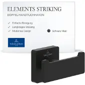 Villeroy & Boch Elements - Striking Doppel-Handtuchhaken, 80 x 44 x 45 mm