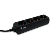 Equip 4-Anschluß Steckdosenleiste, 1,1 m, Typ F, Schwarz, 4 AC-Ausgänge, 100 - 240 V, 50 - 60 Hz