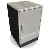 Glutos Küchenherd HH 02 S | edelstahl | Scharnier rechts | 5,5 kW